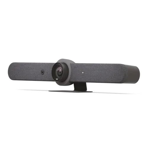 Logitech Rally Bar webcam op standaard.