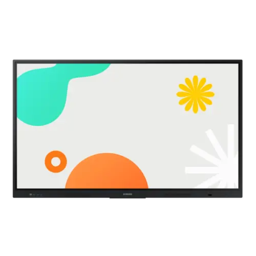 Samsung interactief scherm met abstracte afbeeldingen