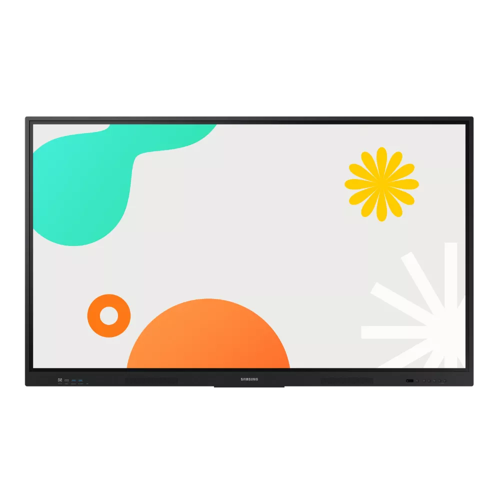 Samsung interactief scherm met abstracte afbeeldingen