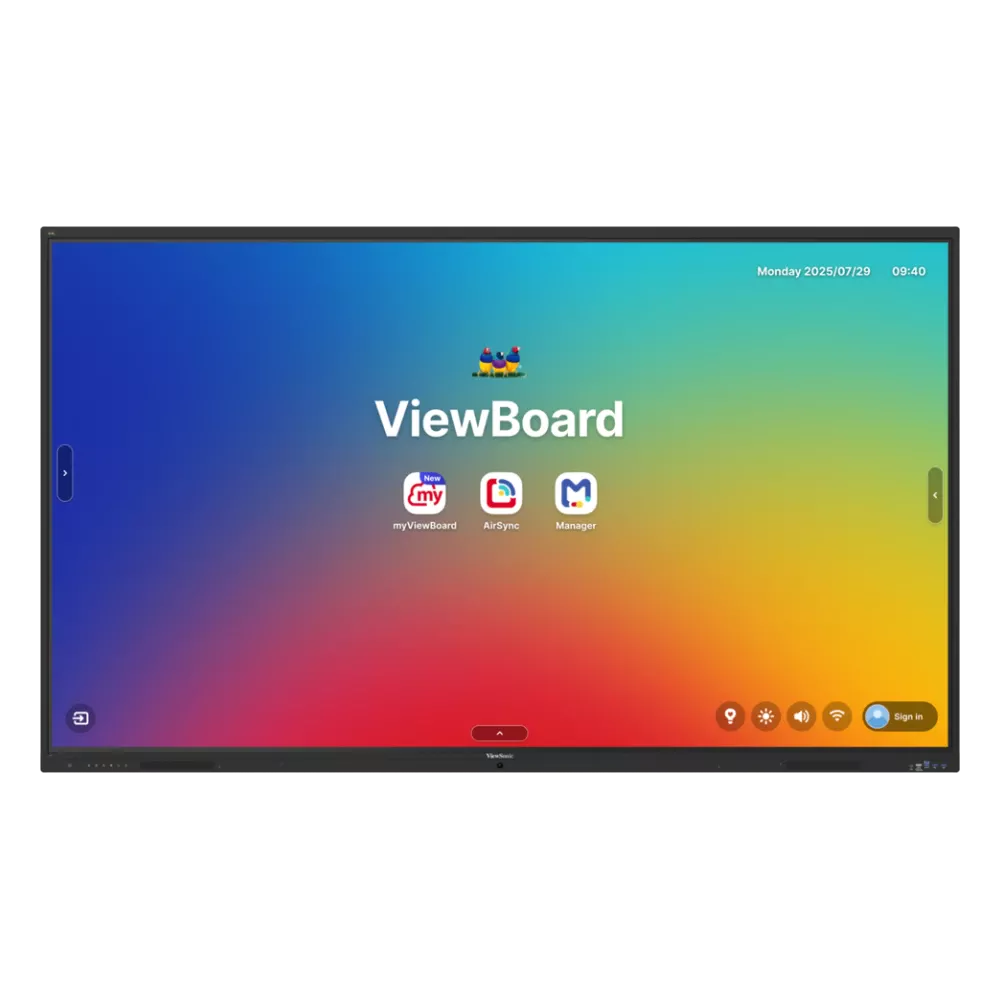 ViewSonic IFP9841 touchscreen met ViewBoard-startscherm